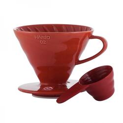 Hario Dripper V60-02 ceramic, roșu