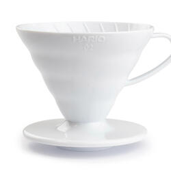 Hario Dripper V60-02 plastic alb